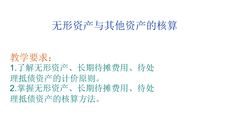 银行会计课件：无形资产与其他资产的核算_第1页