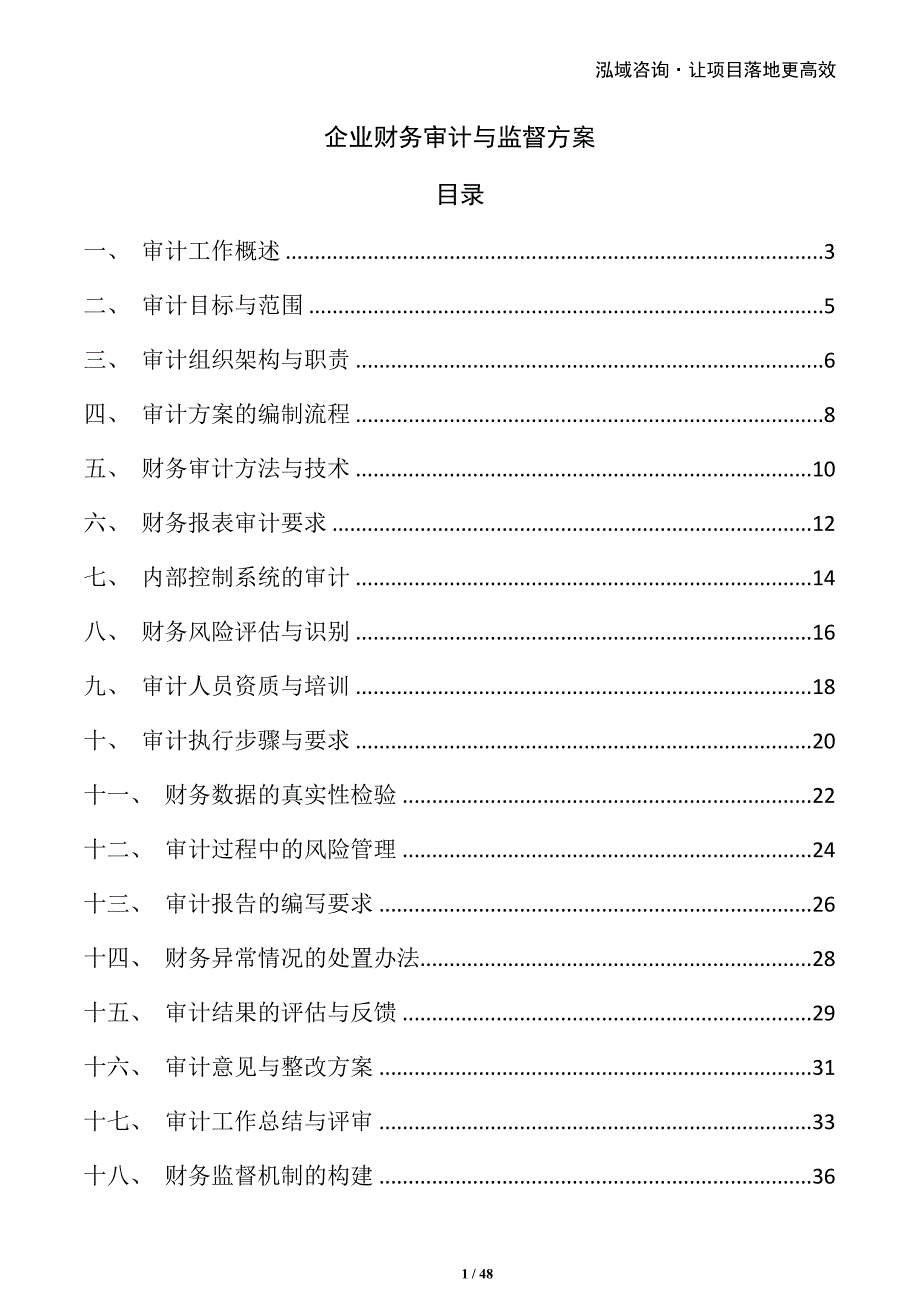 企业财务审计与监督方案_第1页
