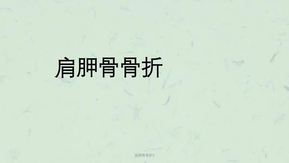 肩胛骨骨折5ppt课件_第1页