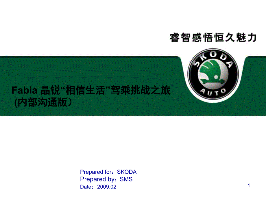 Fabia汽车试驾巡展会晶锐驾乘经销商沟通课件_第1页
