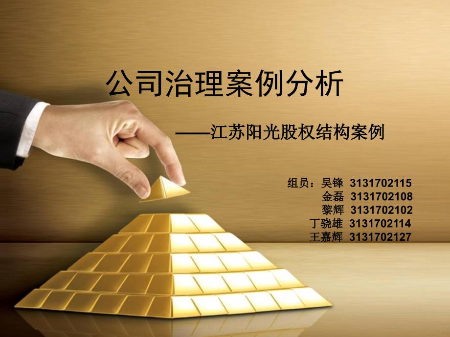公司治理案例分析-江苏阳光_第1页