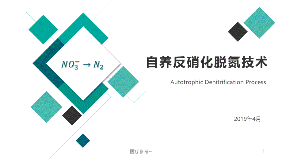 自养反硝化脱氮技术课件_第1页