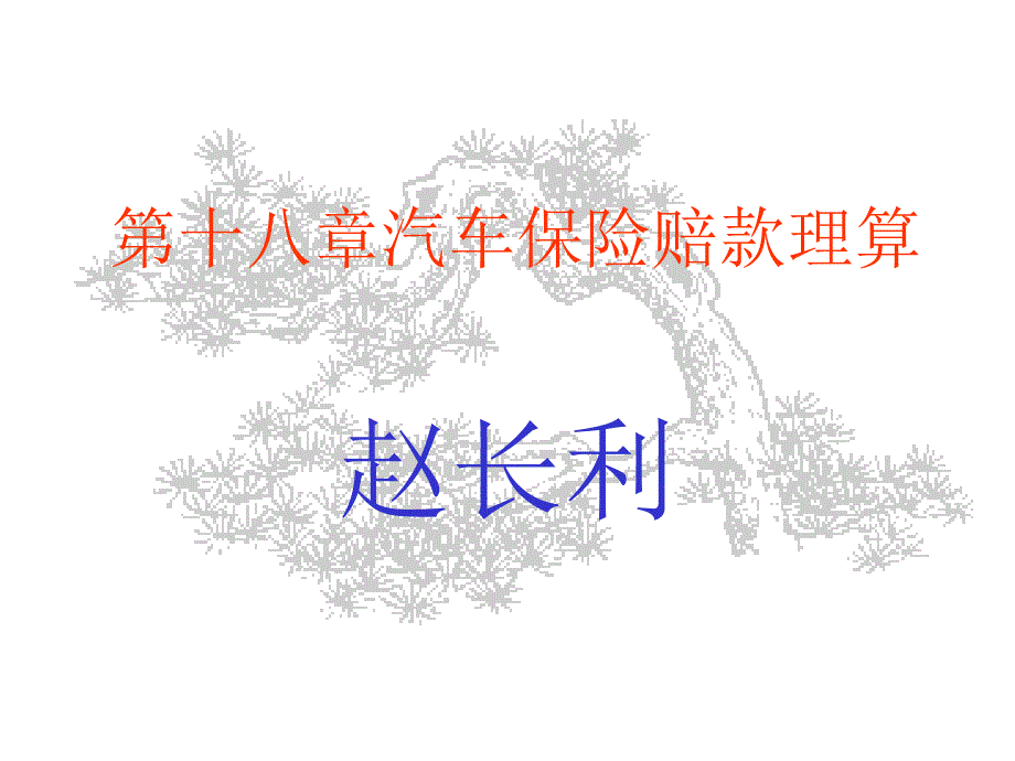 汽车保险赔款理算_第1页