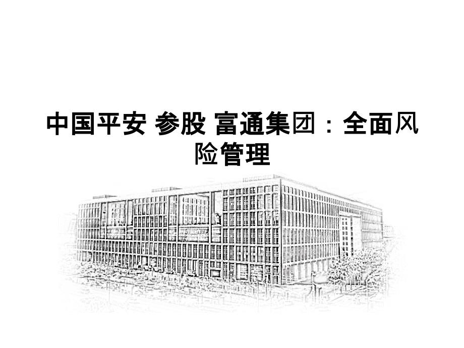 ++平安参股Foris的案例全面风险管理_第1页