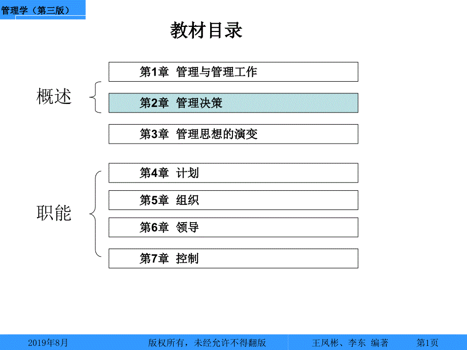 第2章管理决策管理学第三版讲义-课件_第1页