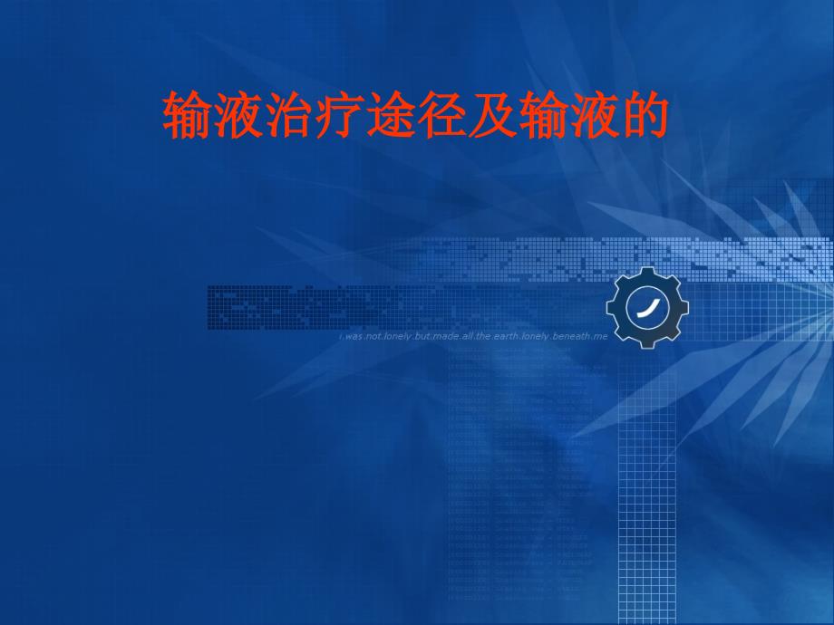 输液治疗途径与输液维护管理_第1页