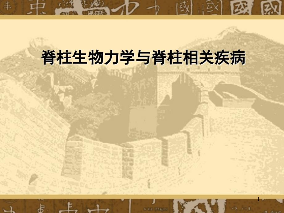 脊柱生物力学与相关疾病课件_第1页