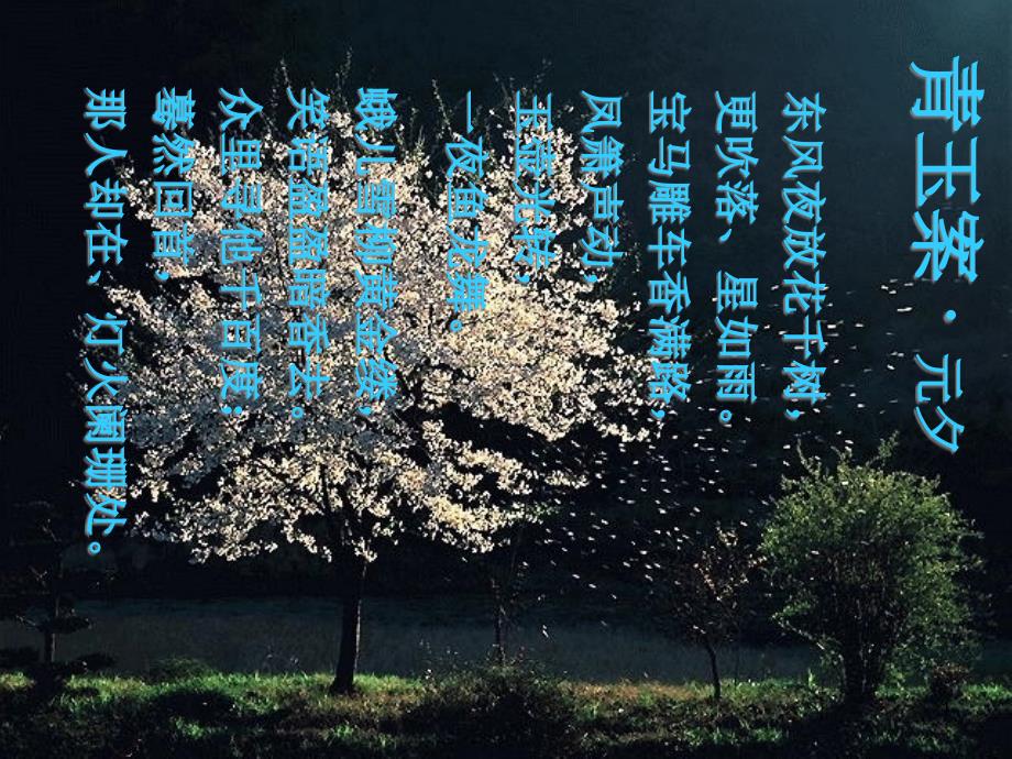 宋代豪放派词作之青玉案元夕赏析【辛弃疾】课件_第1页