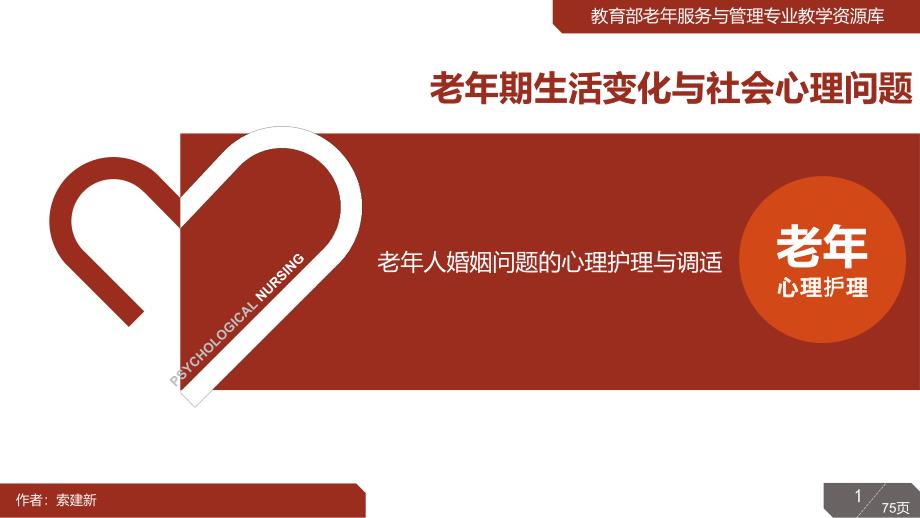 老年人婚姻问题的心理护理与调适课件_第1页