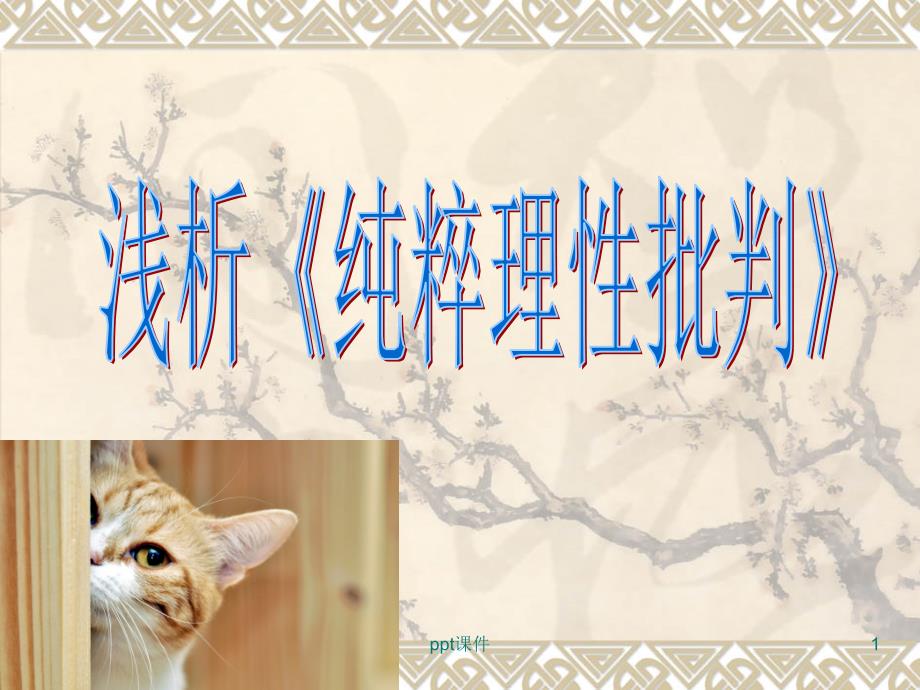 浅析《纯粹理性批判》课件_第1页