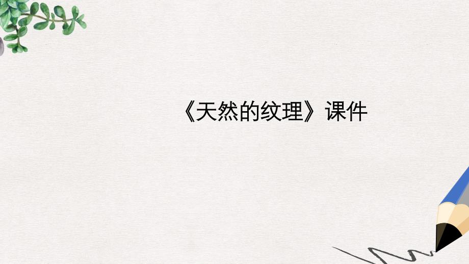 部编本人教版小学三年级美术上册ppt《天然的纹理》课件_第1页