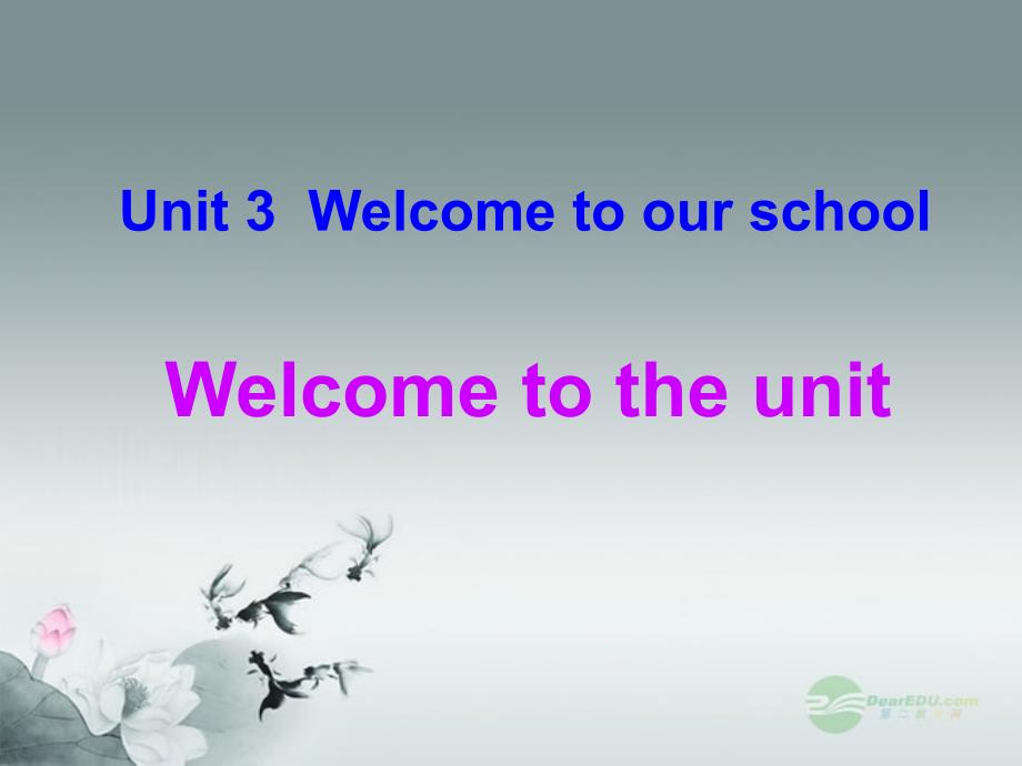 七年级英语上册7AUnit3Welcometotheunit教学课件_第1页