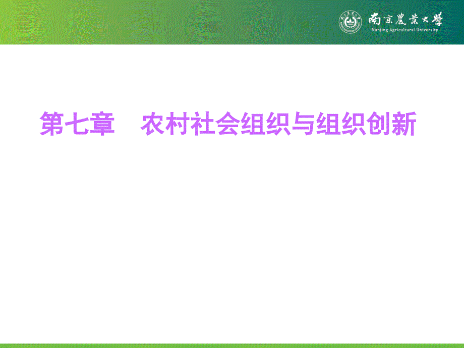 第七章-农村社会组织与组织创新_第1页