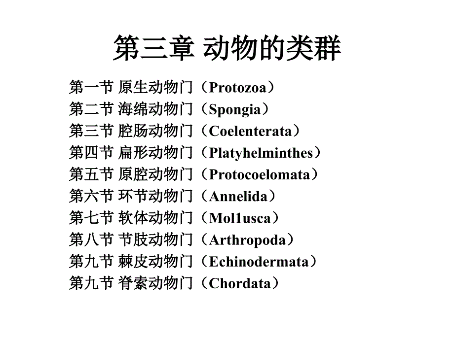 动物的类群及原生动物门_第1页