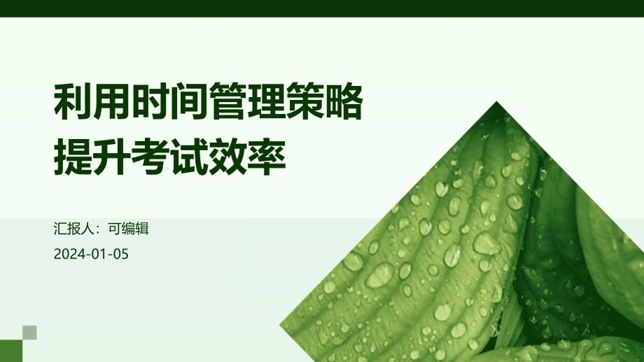 利用时间管理策略提升考试效率_第1页