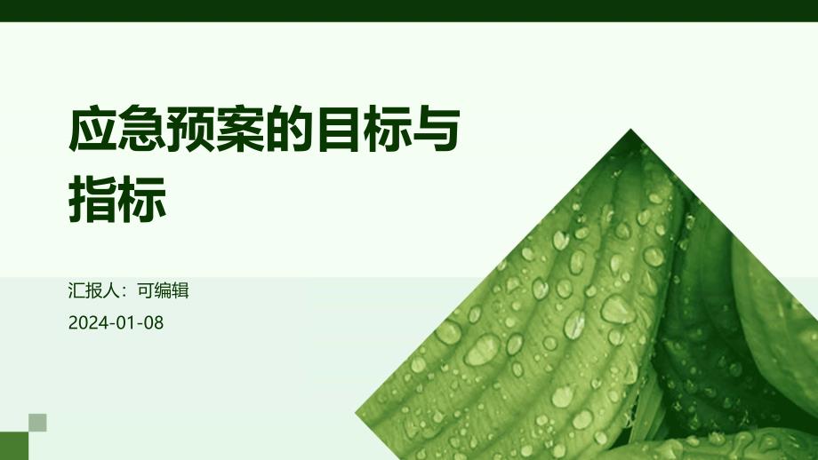 应急预案的目标与指标_第1页