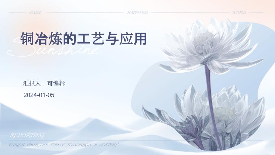 铜冶炼的工艺与应用_第1页