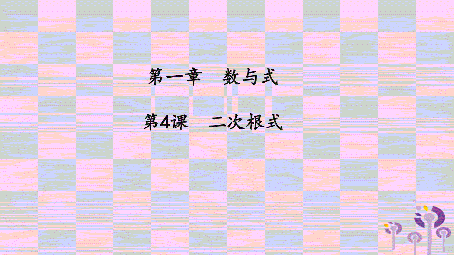 （2026年中考）数学考点一遍过第一章 数与式第4课二次根式 课件_第1页