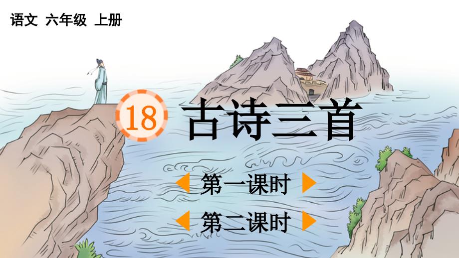 2025秋季人教统编版-小学六年级上册第六单元18 古诗三首 课件_第1页