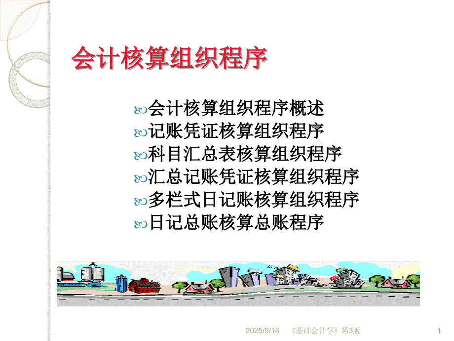 基础会计学（第3版）会计核算组织程序_第1页
