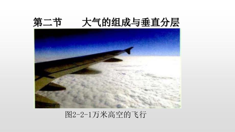 2.2+大气的组成与垂直分层 高一上学期+地理+中图版+必修一_第1页