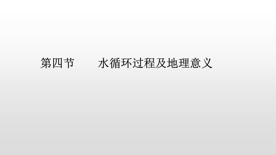 2.4+水循环过程及地理意义 高一上学期+地理+中图版+必修一_第1页