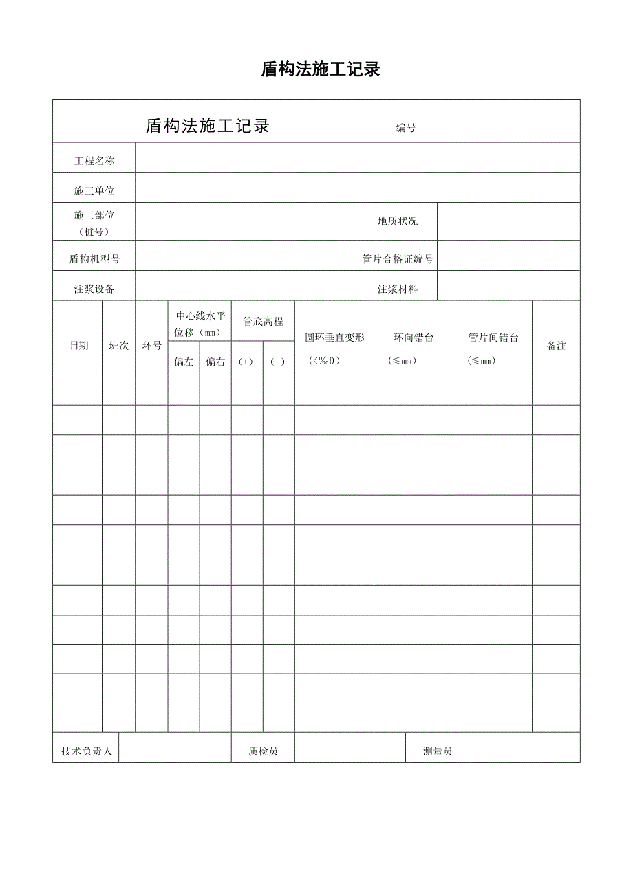 盾构法施工记录_第1页