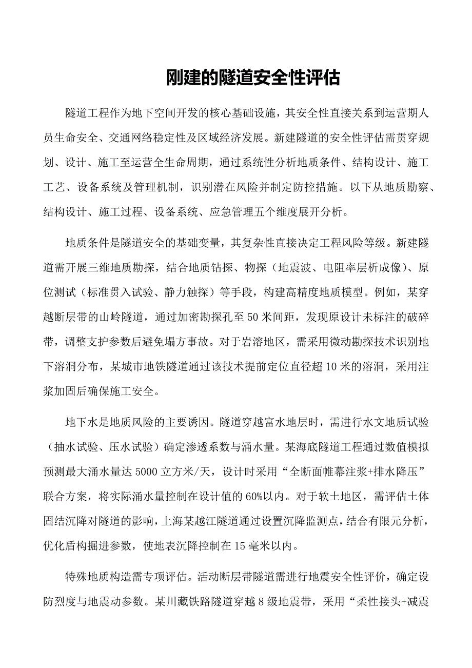 刚建的隧道安全性评估_第1页