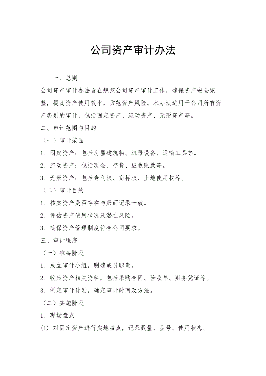 公司资产审计办法_第1页